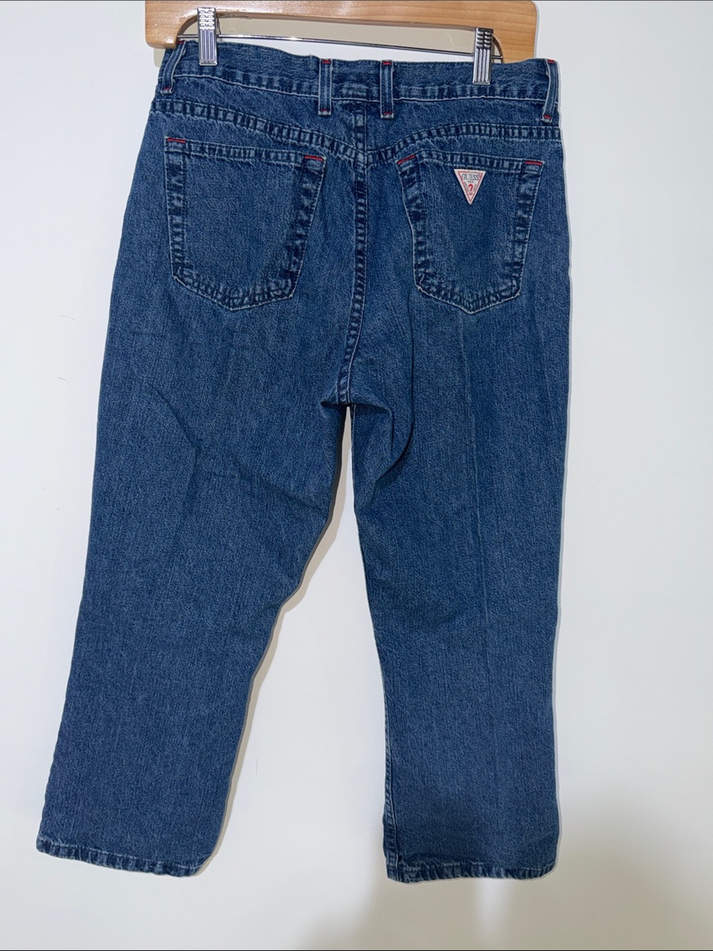 Vintage 90s Guess woman’s  low rise -Dark Blue Relaxed Denim Jeans size 31”